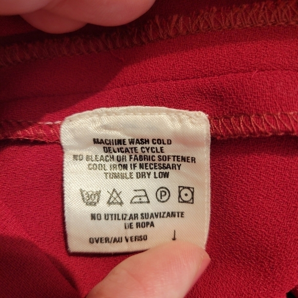 Liz Claiborne Vintage 80s Red Button Pleated Dress - Picture 8 of 8